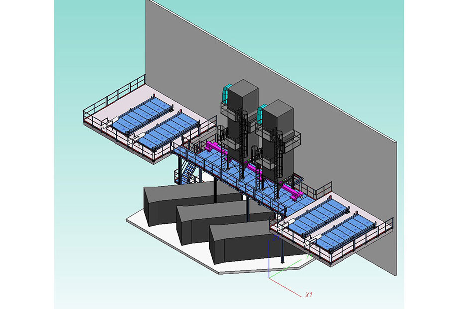 Stahlbau Produktionsanlage CAD-Zeichnung