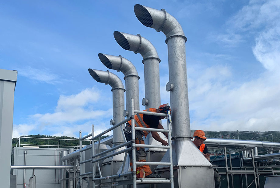 Zusatzarbeiten Installation Schalldlämpfer