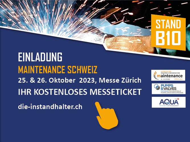 Erleben Sie die Zukunft der Instandhaltung – die maintenance Schweiz 2023 wartet auf Sie!