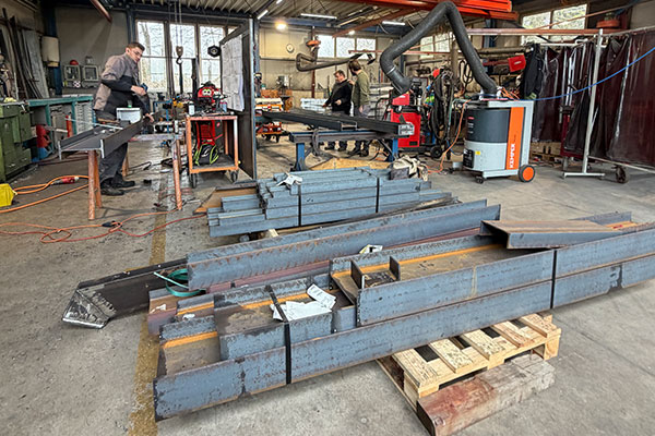 Zementindustrie Fertigung Stahlbaukonstruktion in Schlosserei